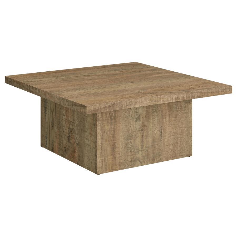 Coaster Fine Furniture Devar - Square Engineered Wood Coffee Table - Mango Brown | Meri Furniture
