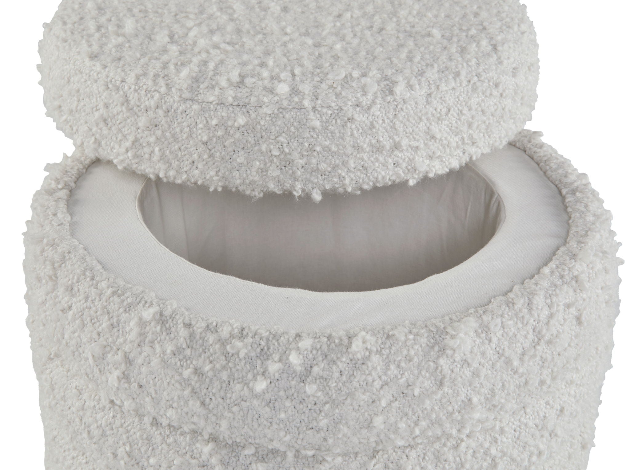 Duntler - Storage Ottoman - Ivory