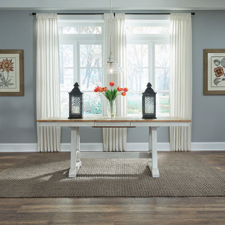 Liberty Furniture Lindsey Farm - Trestle Table | Meri Furniture