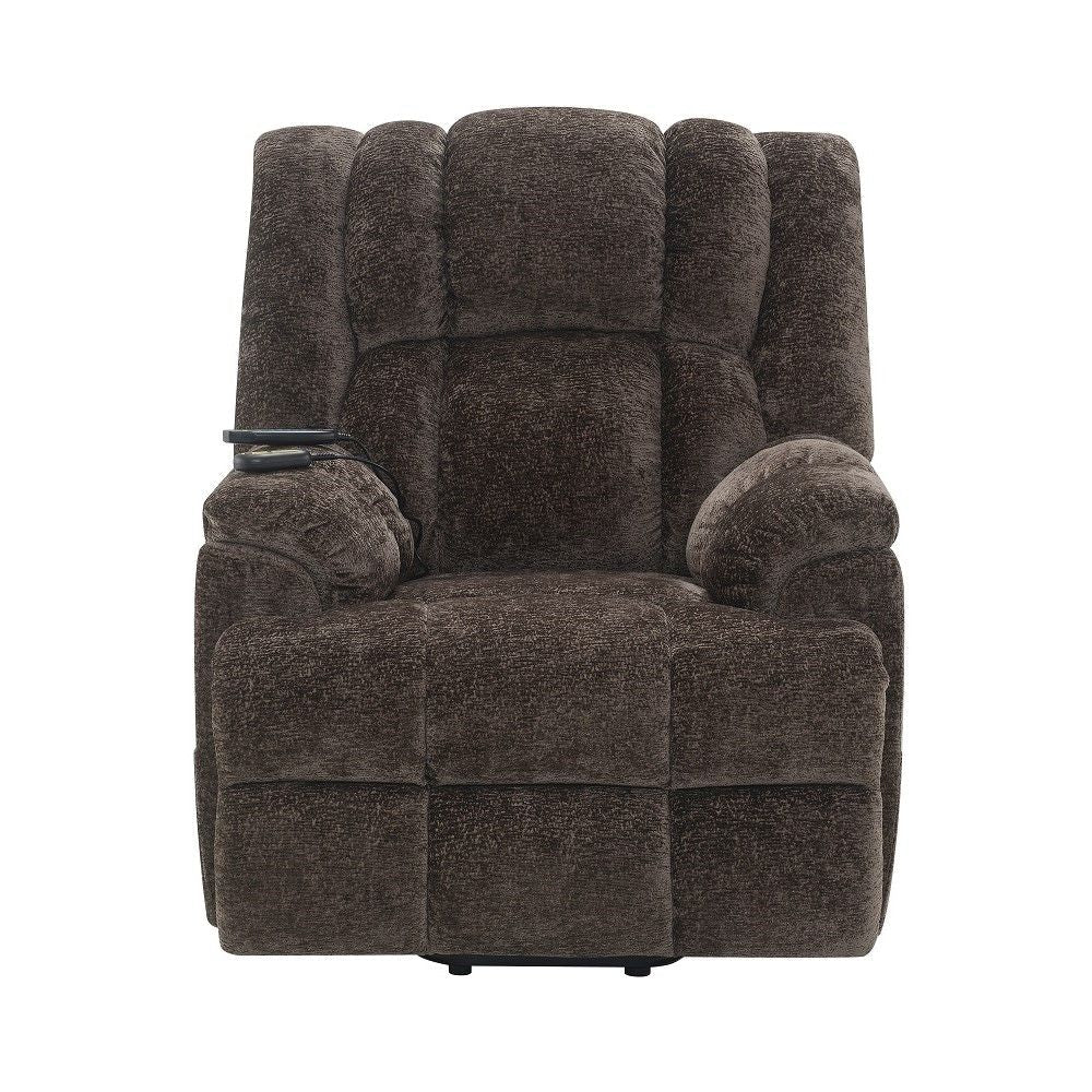 ACME Pacay - Power Recliner With Lift & Heating & Massage - Brown | Meri Furniture