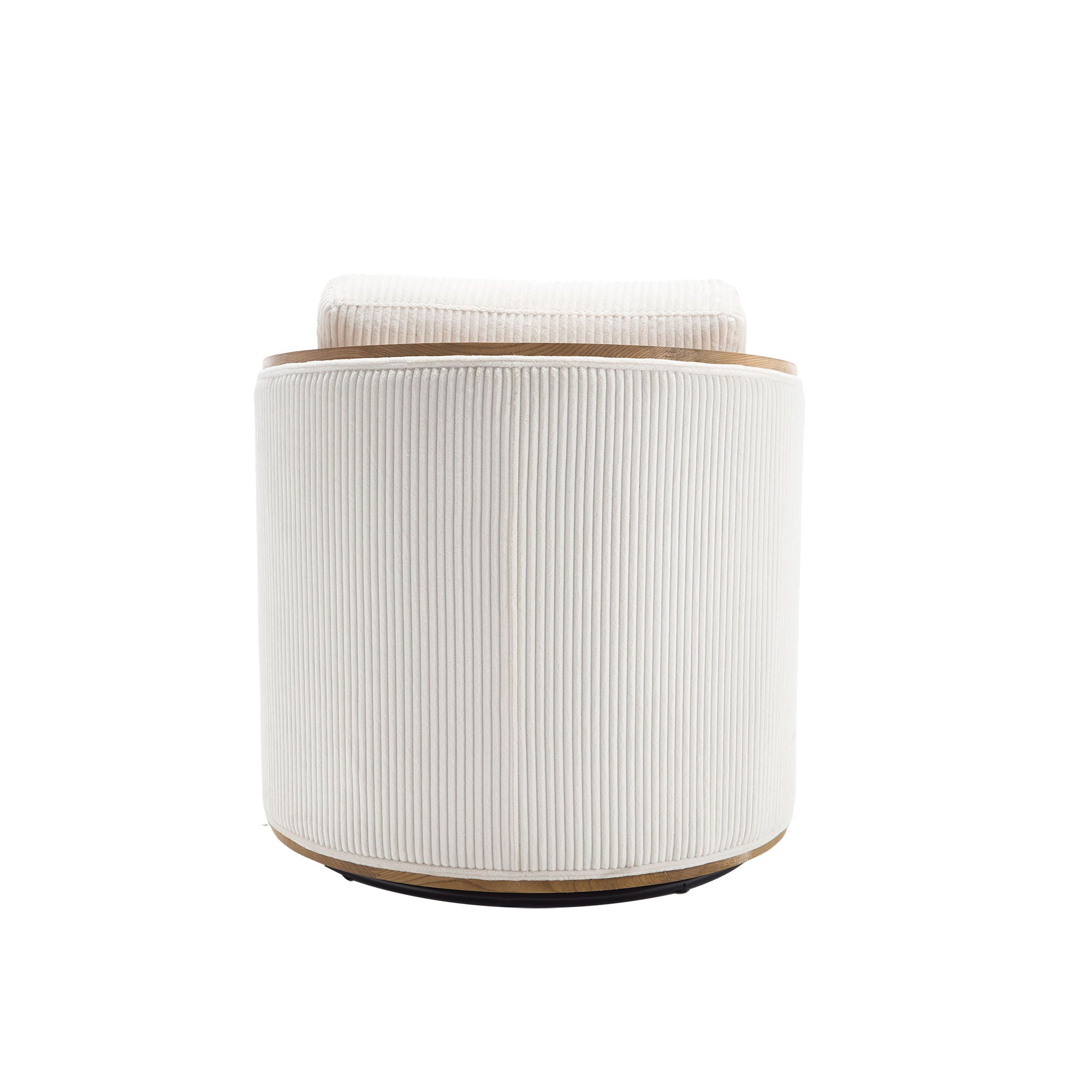 Corduroy Barrel Chair, 360 Degree Swivel