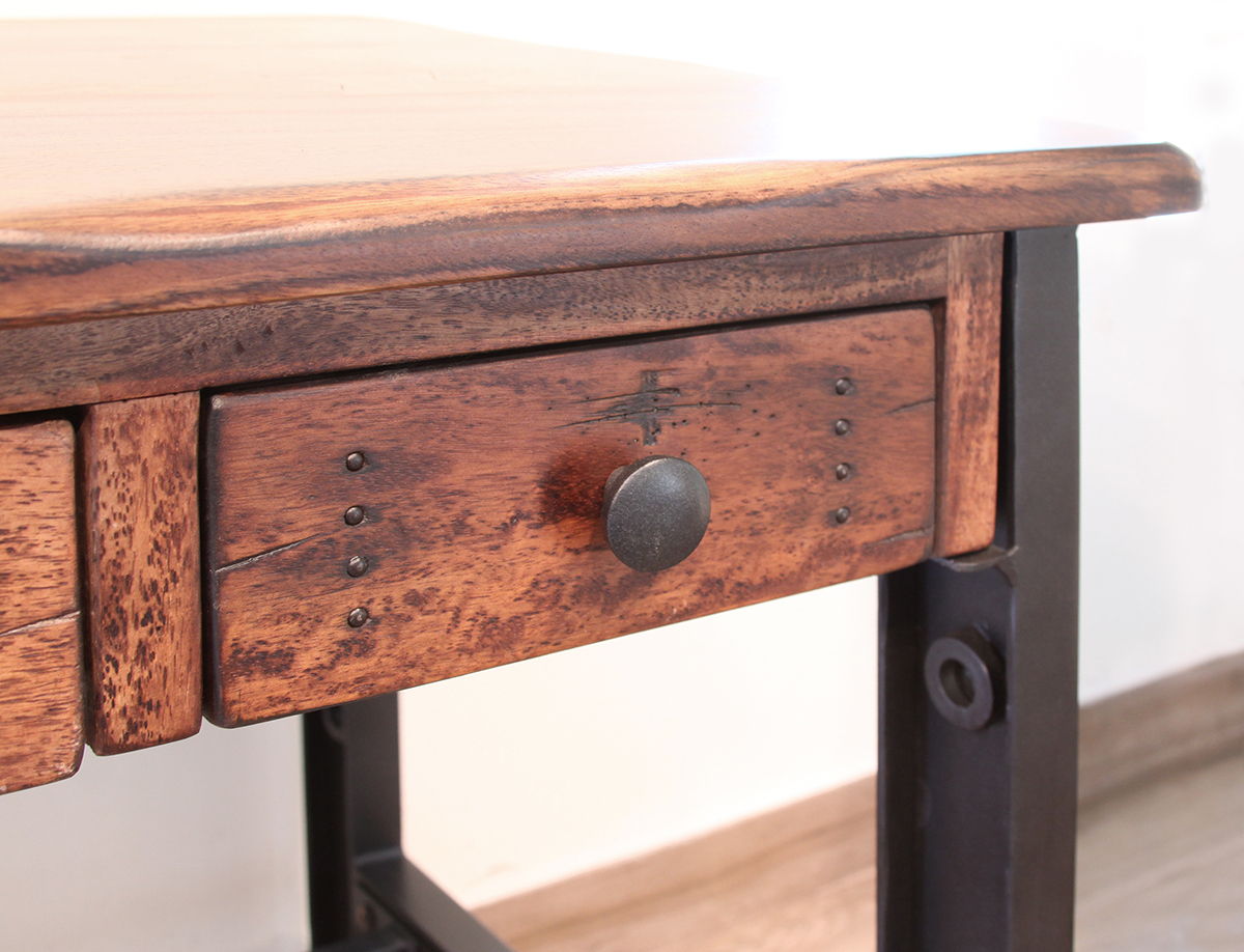 International Furniture Direct Parota - Desk - Cinnamon Brown | Meri Furniture
