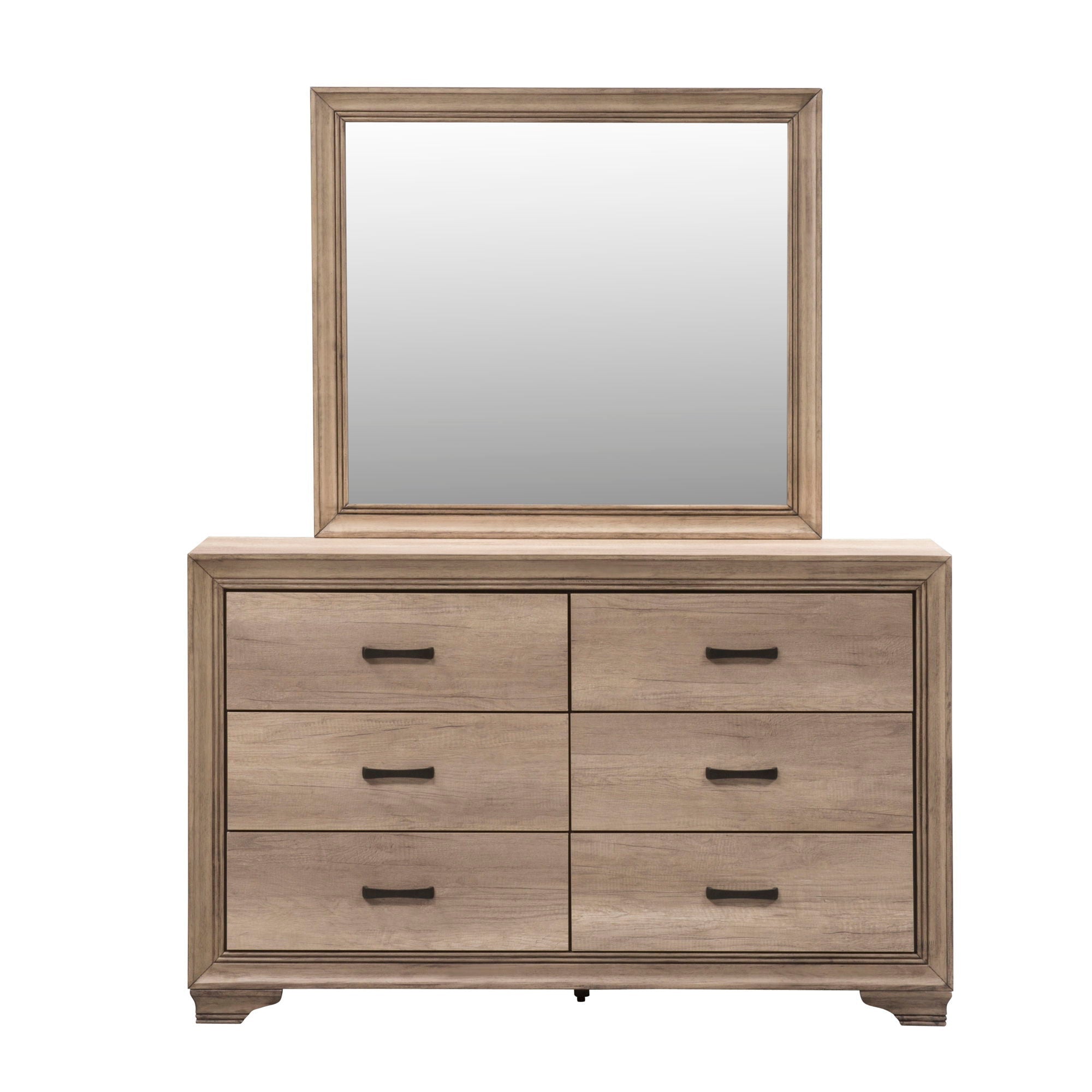 Liberty Furniture Sun Valley - Dresser & Mirror - Light Brown | Meri Furniture