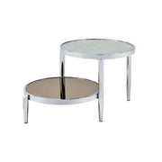 ACME Abbe - Coffee Table - Glass & Chrome Finish | Meri Furniture