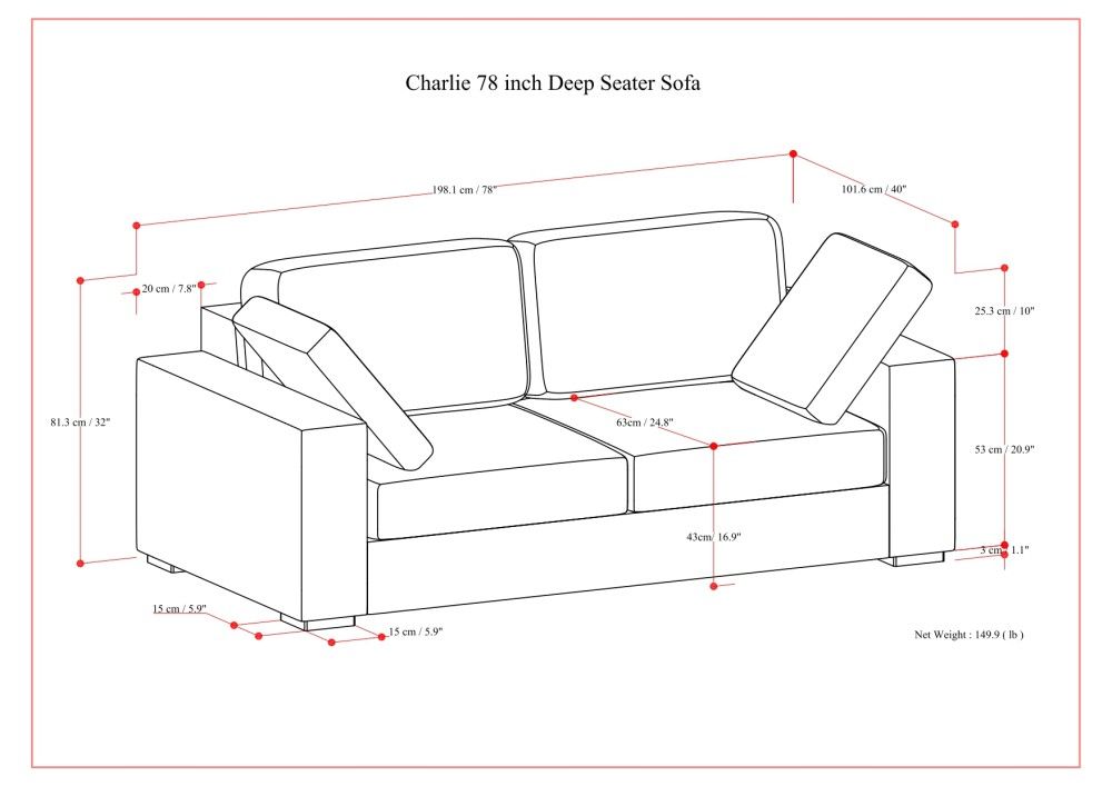 Charlie - Deep Seater Sofa