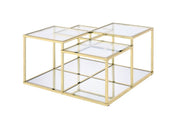 Uchenna - Coffee Table - Clear Glass & Gold