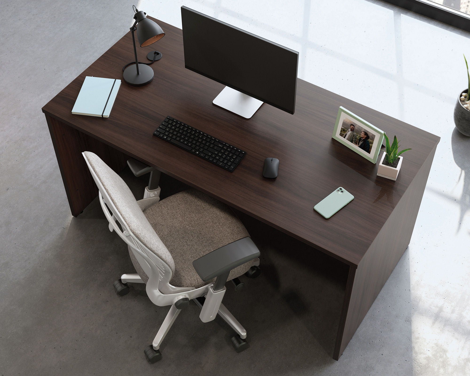Commercial Desk 60" x 30" in Noble Elm