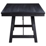 Coaster Fine Furniture Newport - Rectangular Wood Trestle Dining Table - Black | Meri Furniture