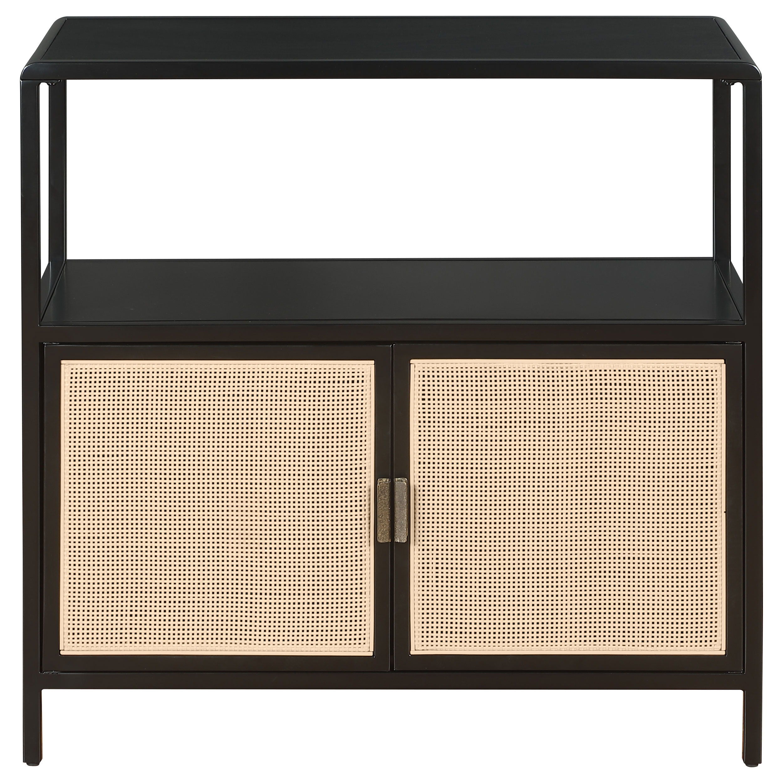 Coaster Fine Furniture Amherst - 2-Door Radio Weave Cane Metal Accent Cabinet | Meri Furniture