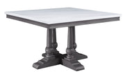 ACME Yabeina - Dining Table - Marble Top & Gray Oak Finish - 30" | Meri Furniture