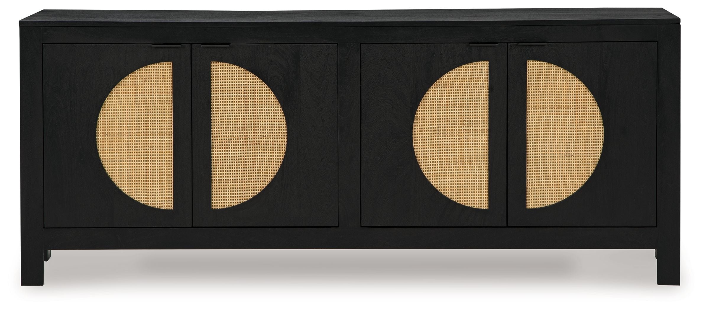 Signature Design by Ashley® Cliffiings - Black / Natural - Accent Cabinet | Meri Furniture