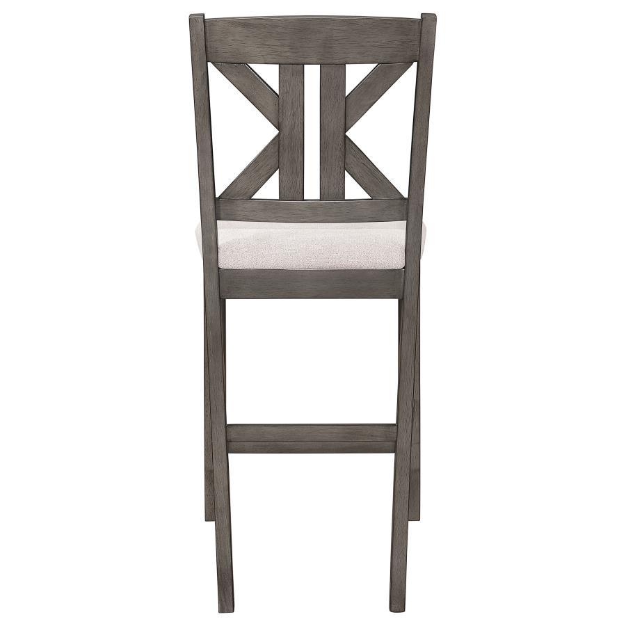 Coaster Fine Furniture Athens - Wood Counter Chair With Cushion (Set of 2) - Barn Gray | Meri Furniture