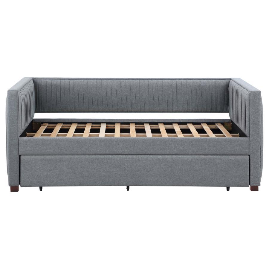 Coaster Fine Furniture Brodie - Upholstered Twin Daybed With Trundle - Gray | Meri Furniture
