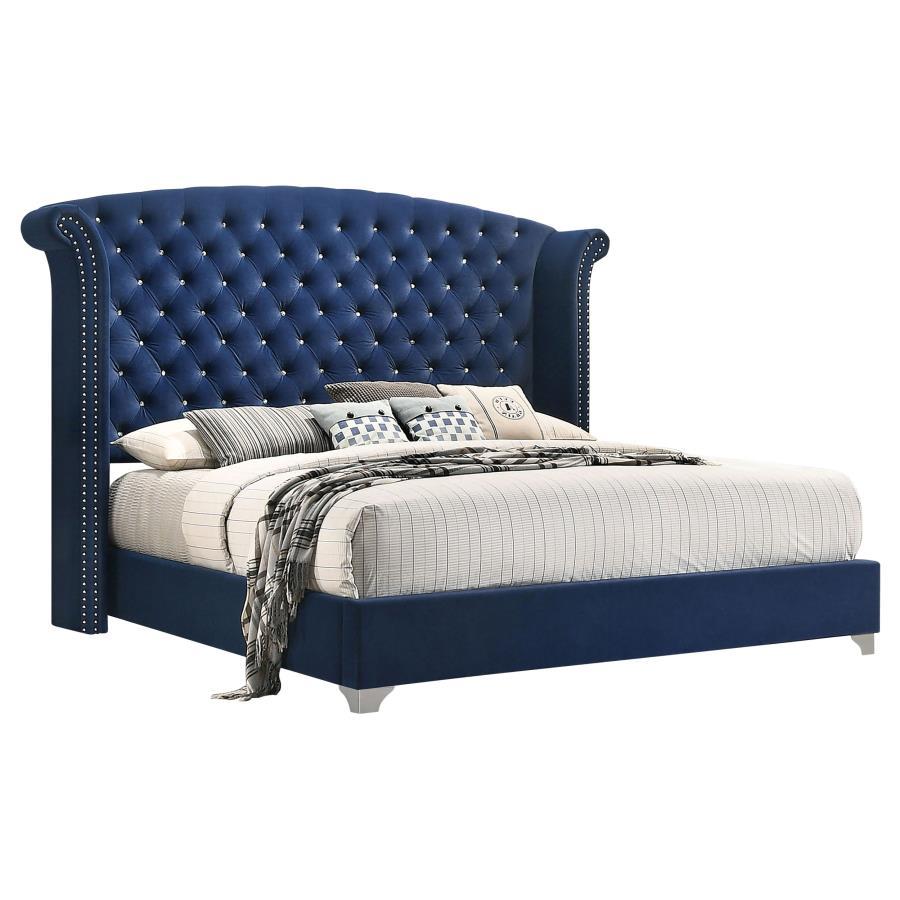 Coaster Fine Furniture Melody - Upholstered Wingback Bed | Meri Furniture