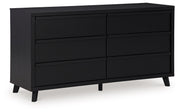 Signature Design by Ashley® Danziar - Black - Six Drawer Dresser | Meri Furniture
