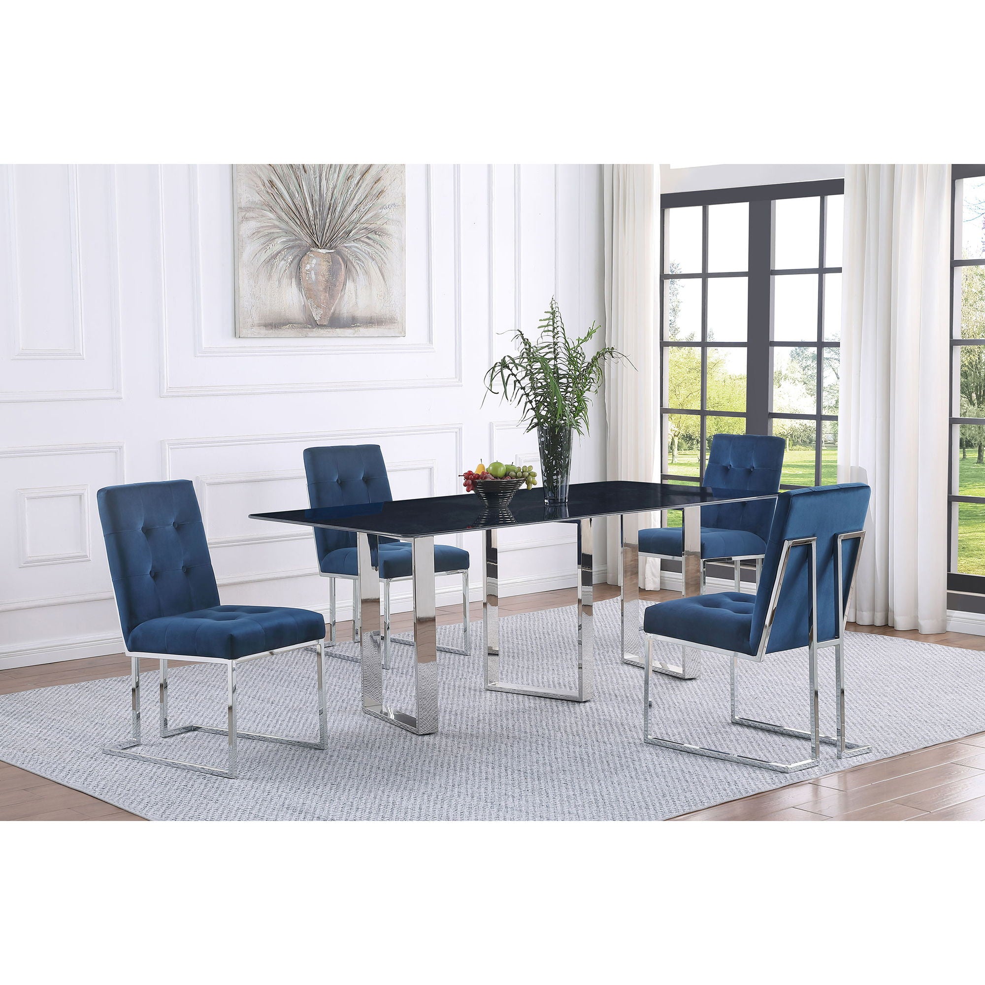 Forster - Rectangular Sintered Stone Dining Table - Gray