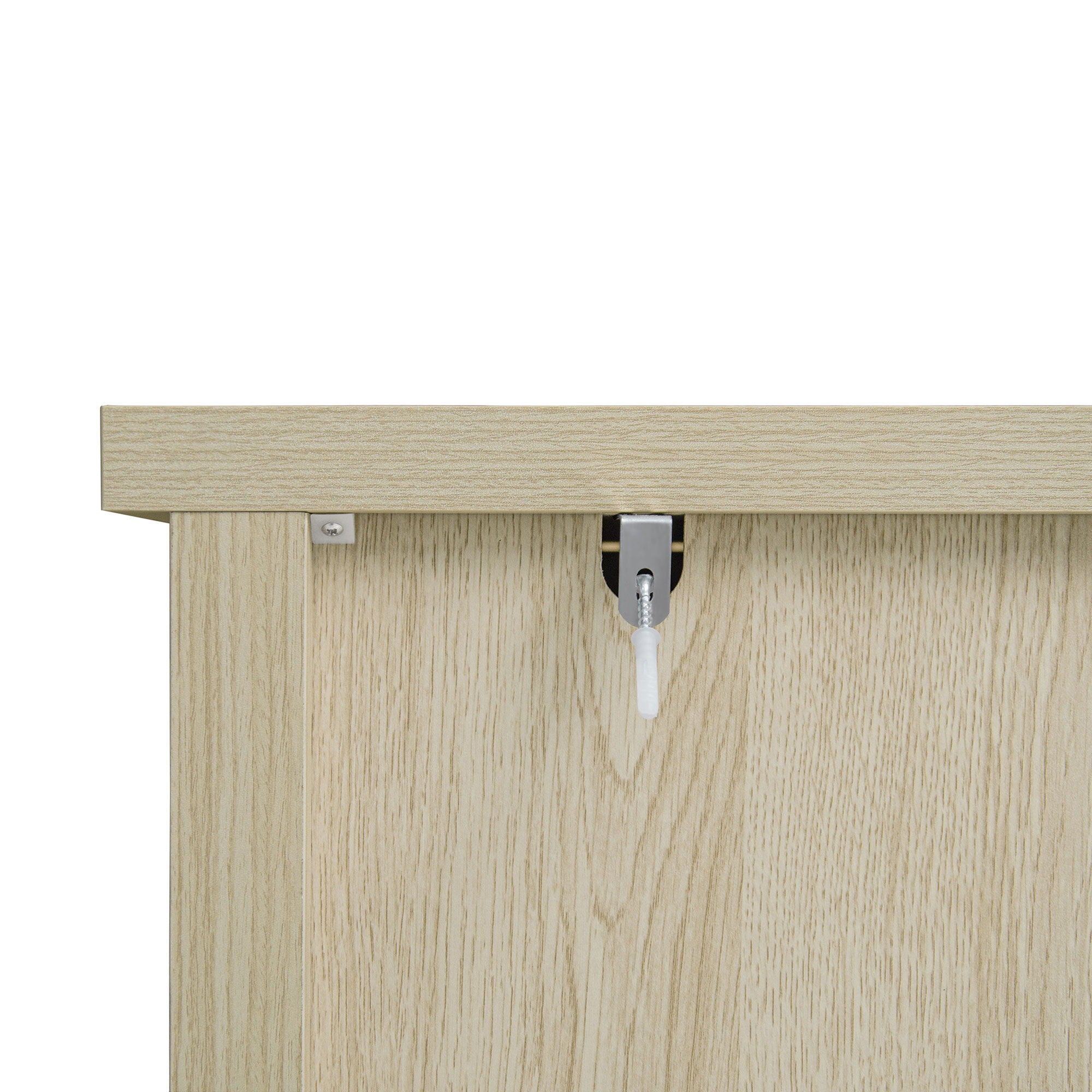 Hollowed Out Cabinet With 2 Door 3 Drawers, American Furniture, Suitable For Bedroom, Living Room, Study - Natural