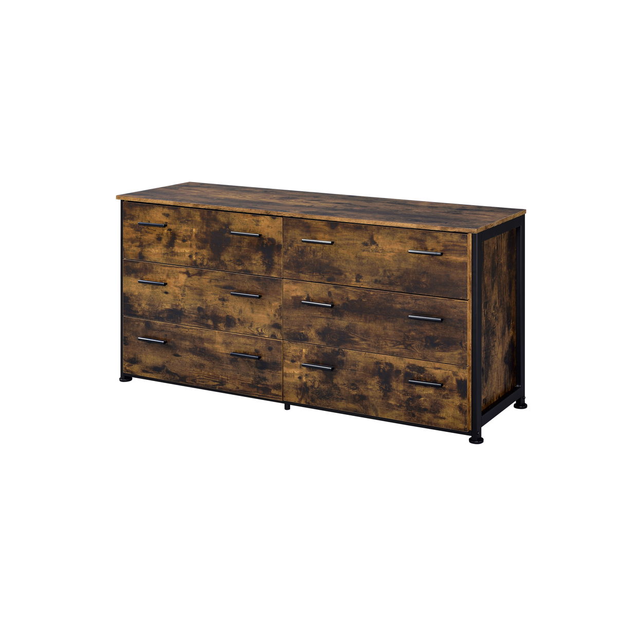 ACME Juvanth - Dresser - Rustic Oak & Black Finish | Meri Furniture