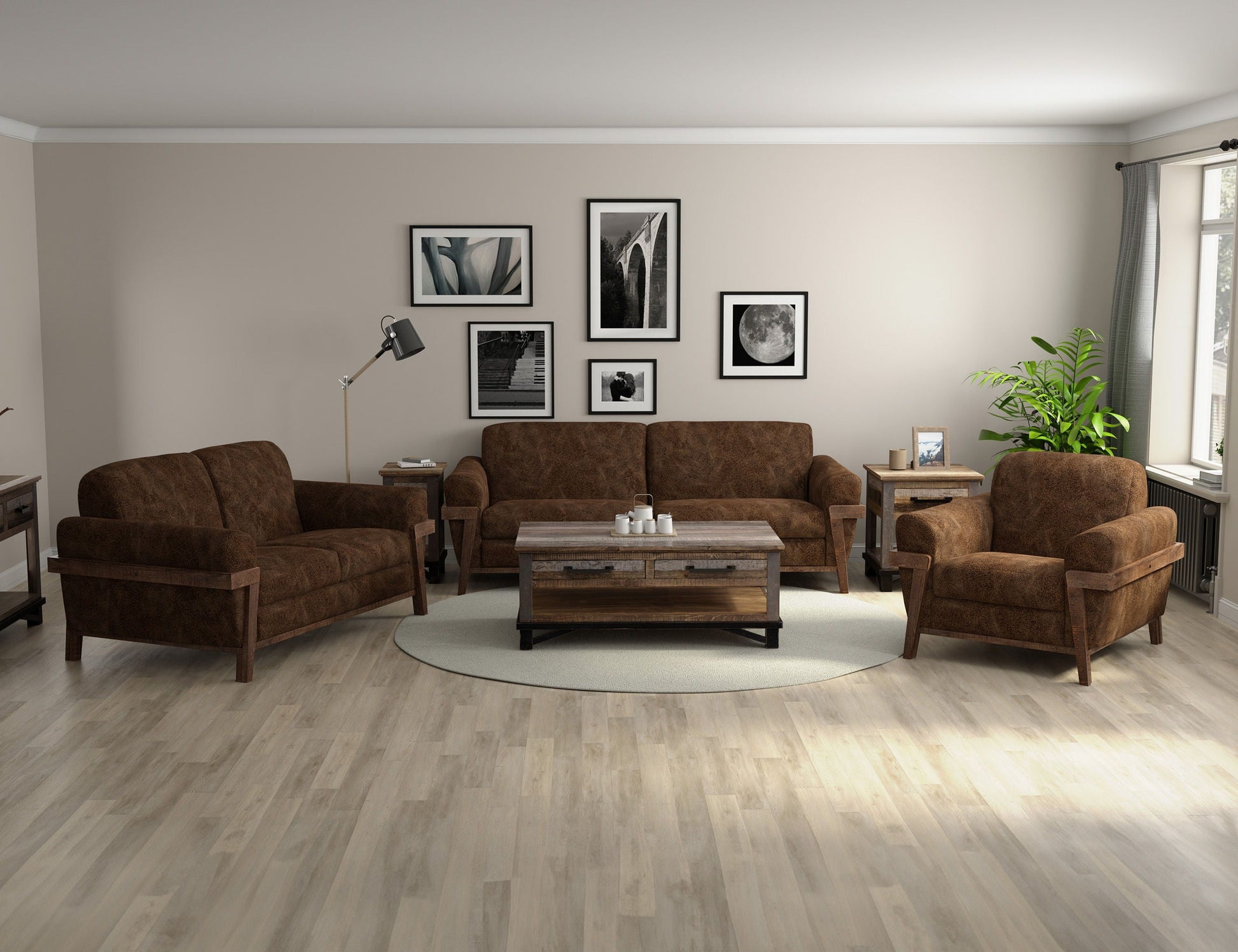 International Furniture Direct Loft Brown - Sofa | Meri Furniture