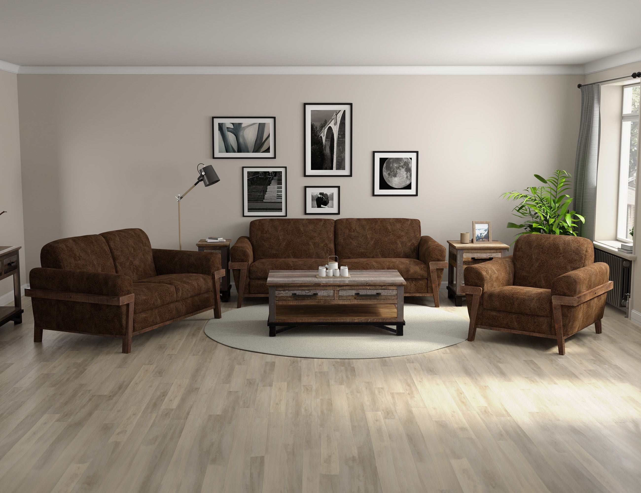 International Furniture Direct Loft Brown - Sofa | Meri Furniture