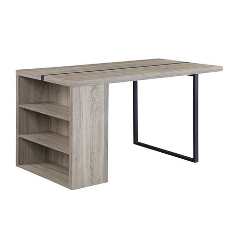 ACME Patwin - Dining Table - Gray Oak & Black Finish | Meri Furniture