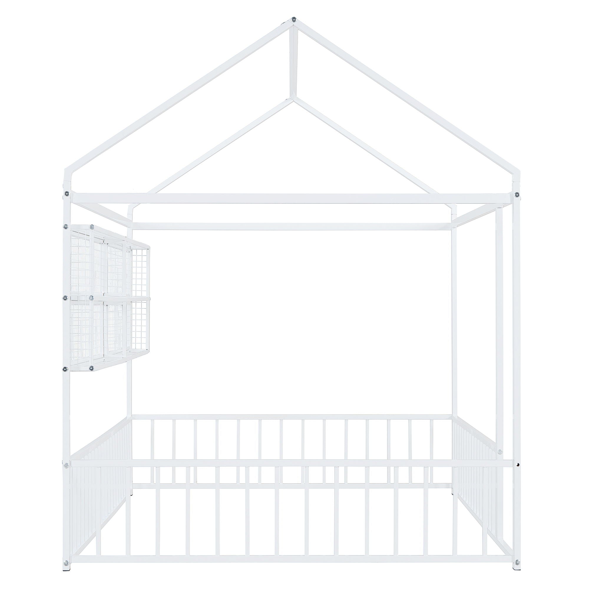 House Frame With Fence And Shelves