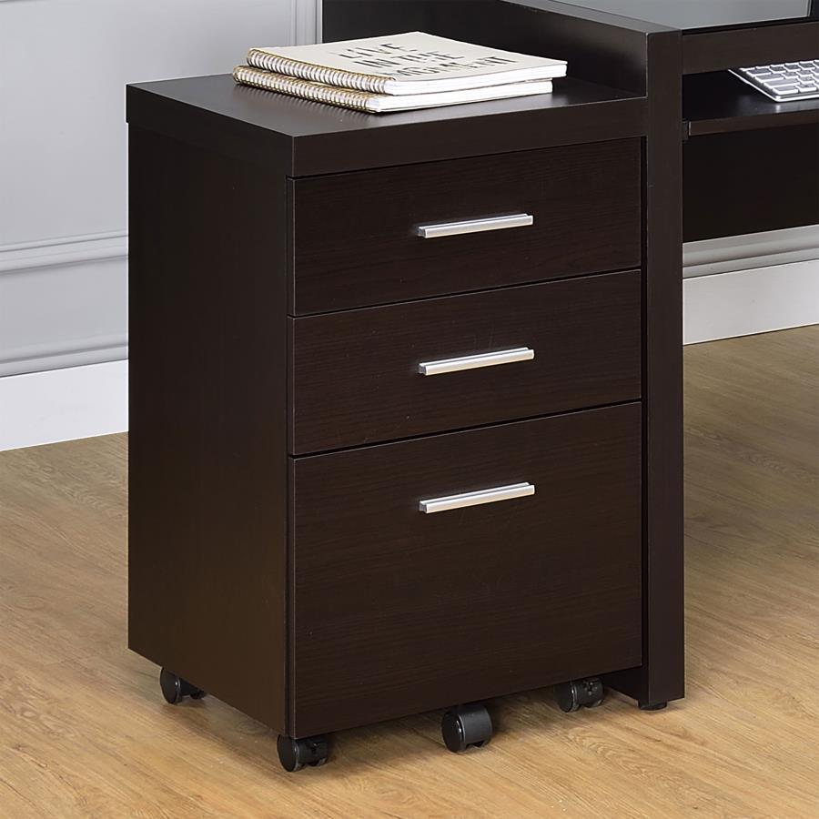 Coaster Fine Furniture Skeena - 3-Drawer Mobile Office Cabinet | Meri Furniture