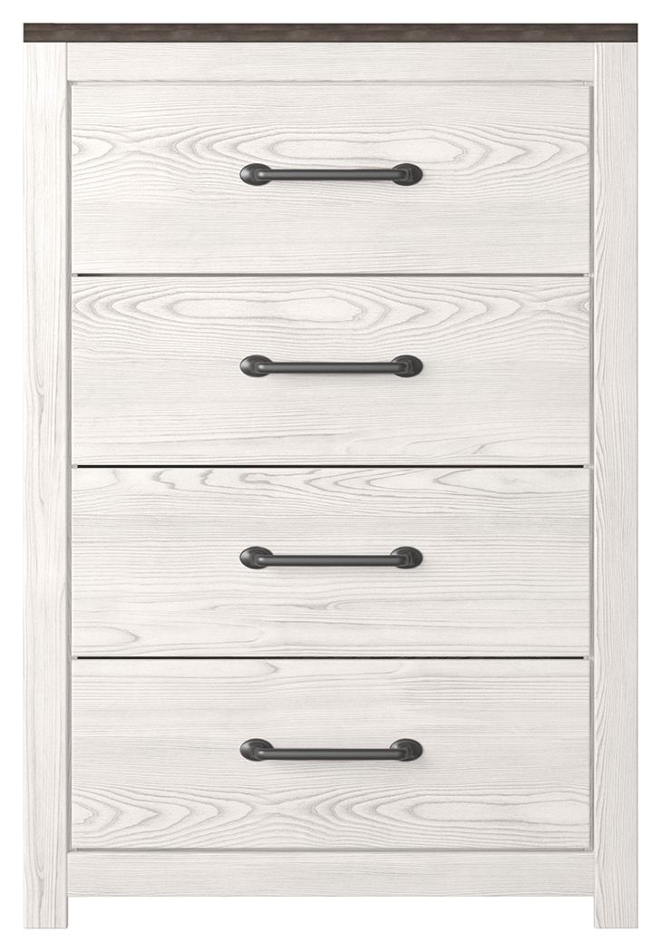 Signature Design by Ashley® Gerridan - White / Gray - Four Drawer Chest | Meri Furniture