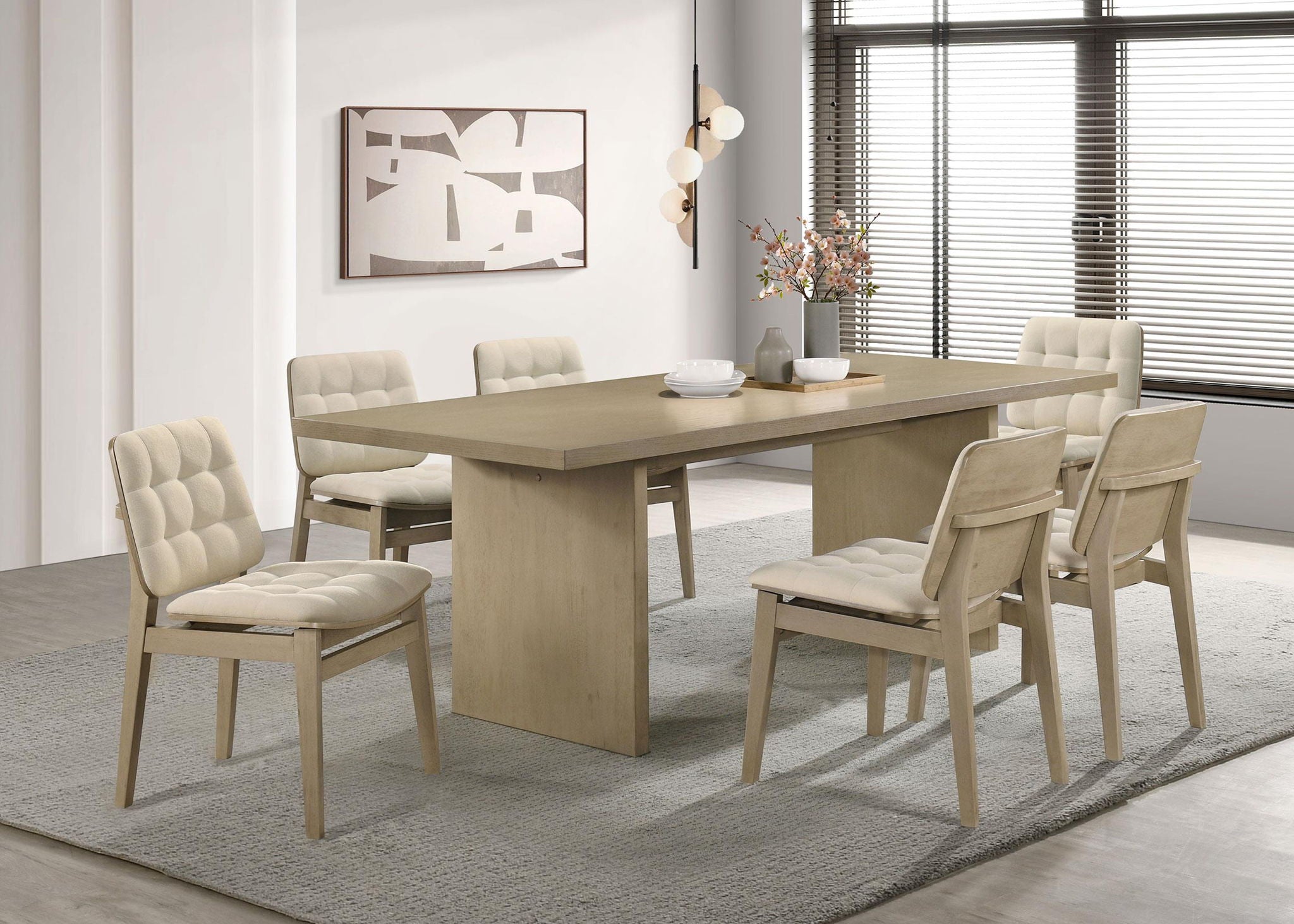 Decker 82-inch Rectangular Wood Dining Table Natural Oak