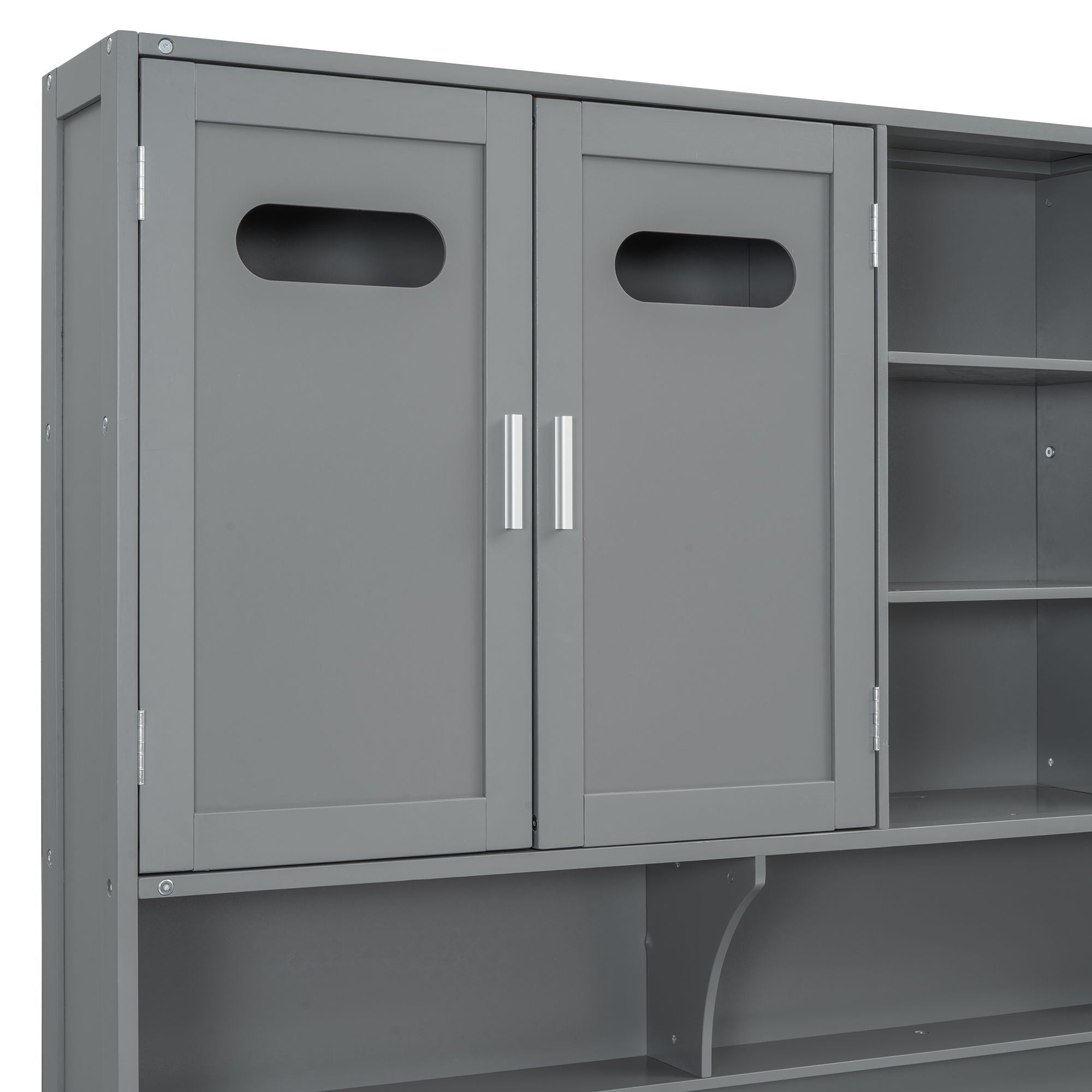 Daybed With All-In-One Cabinet And Shelf