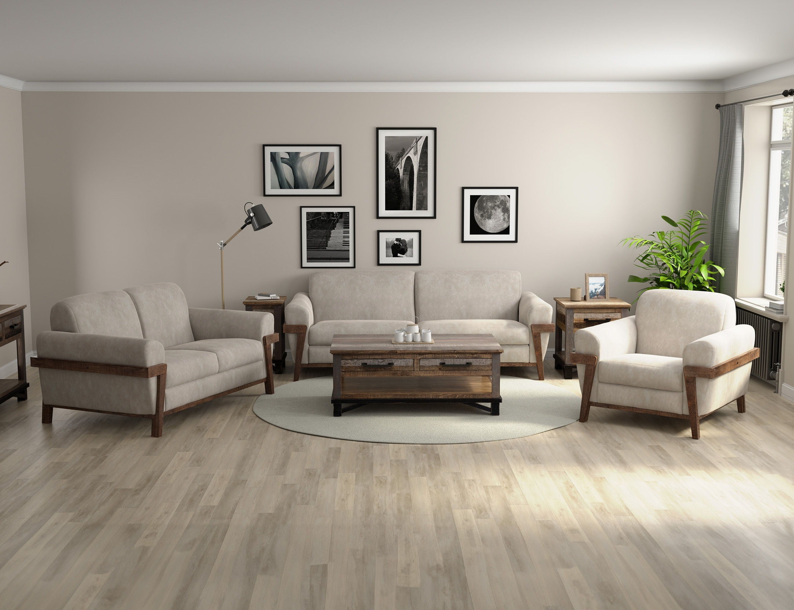 International Furniture Direct Loft Brown - Sofa | Meri Furniture