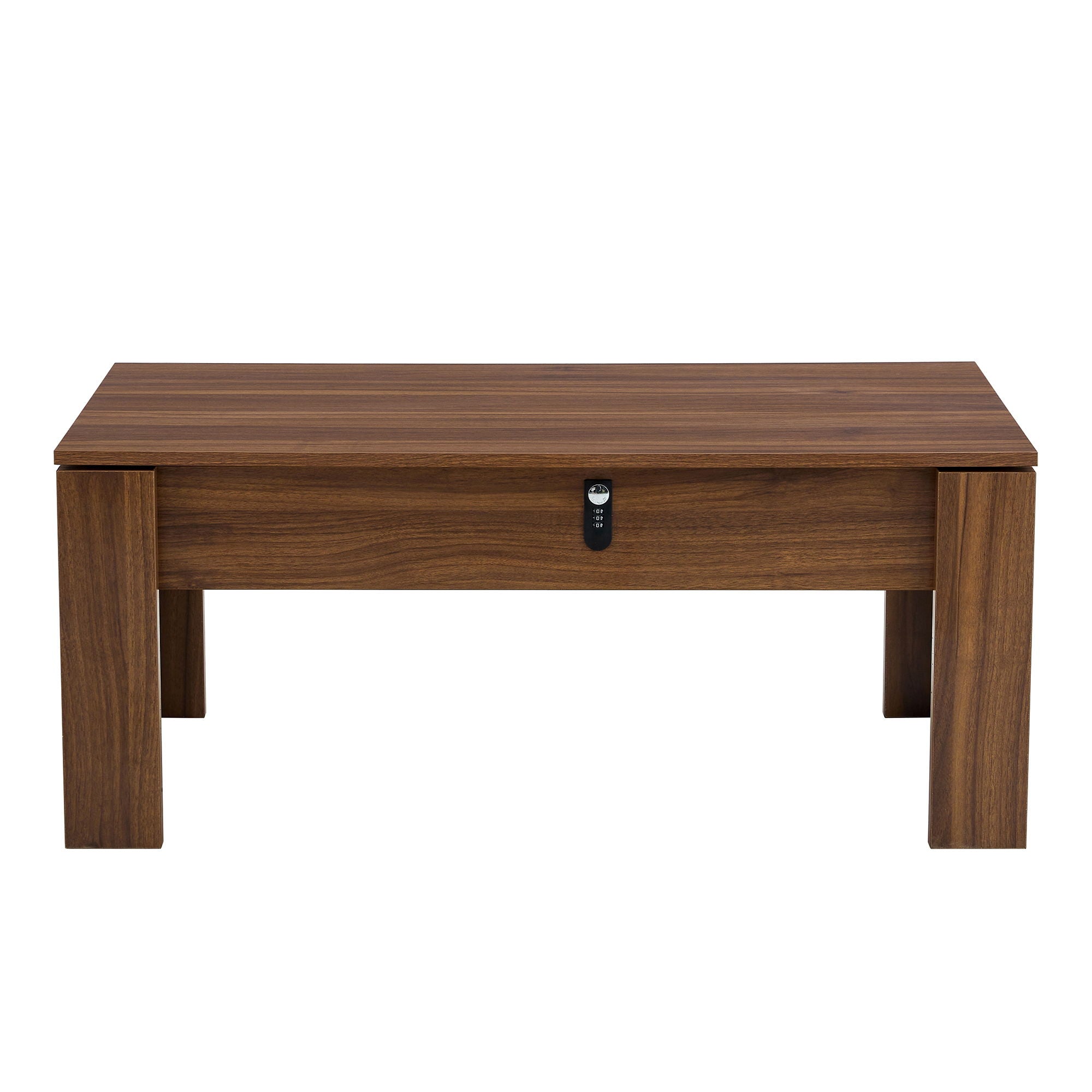 Multi Functional Coffee Table With Password Lock, Suitable For Storing Firearms And Wine - Walnut