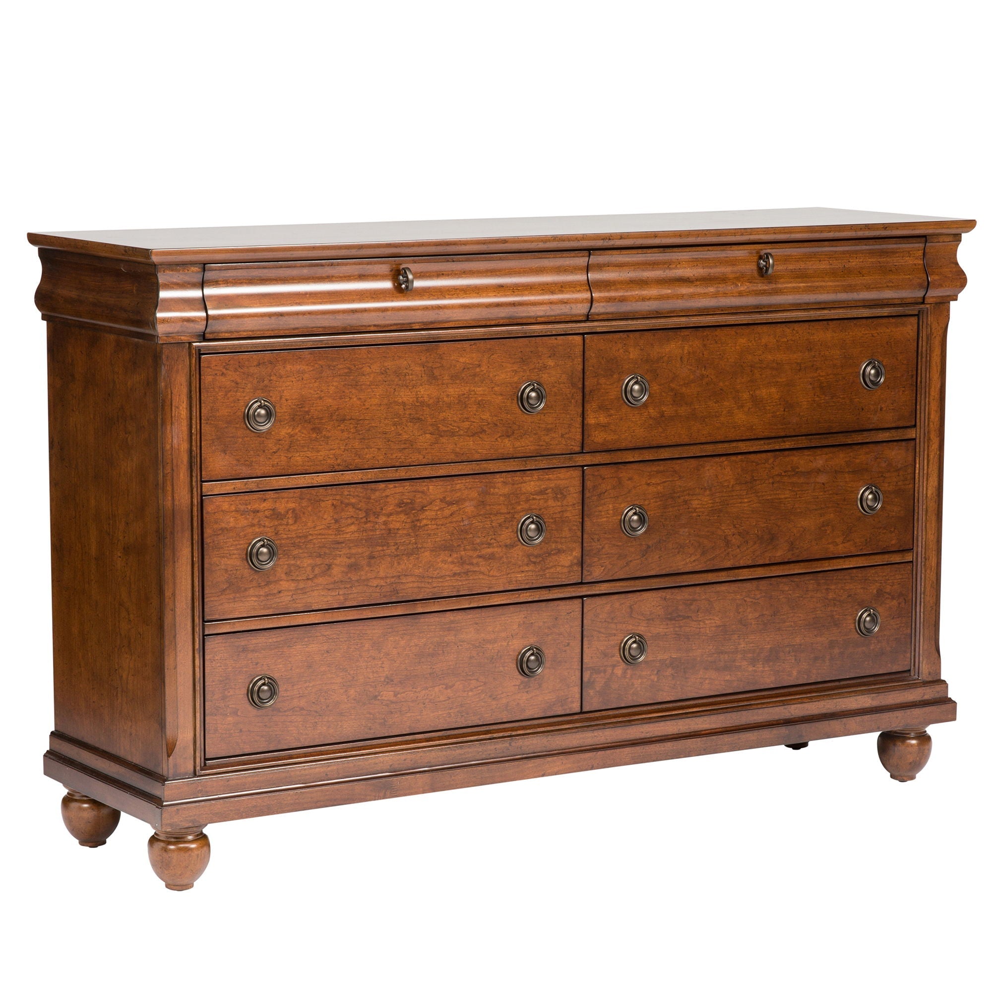 Liberty Furniture Rustic Traditions - 8 Drawer Dresser - Dark Brown | Meri Furniture