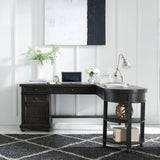 Harvest Home - L Shaped Desk Set - Black