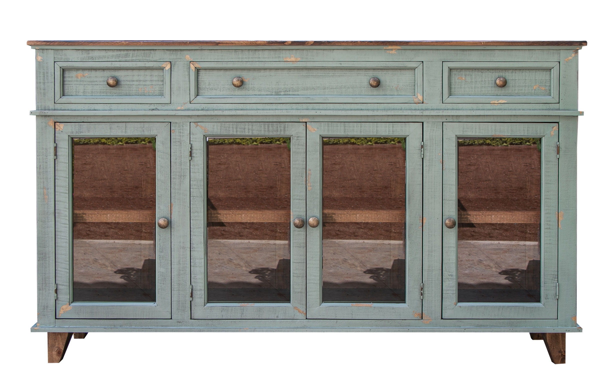 International Furniture Direct Toscana - Console / TV Stand / Buffet - Sage Green | Meri Furniture