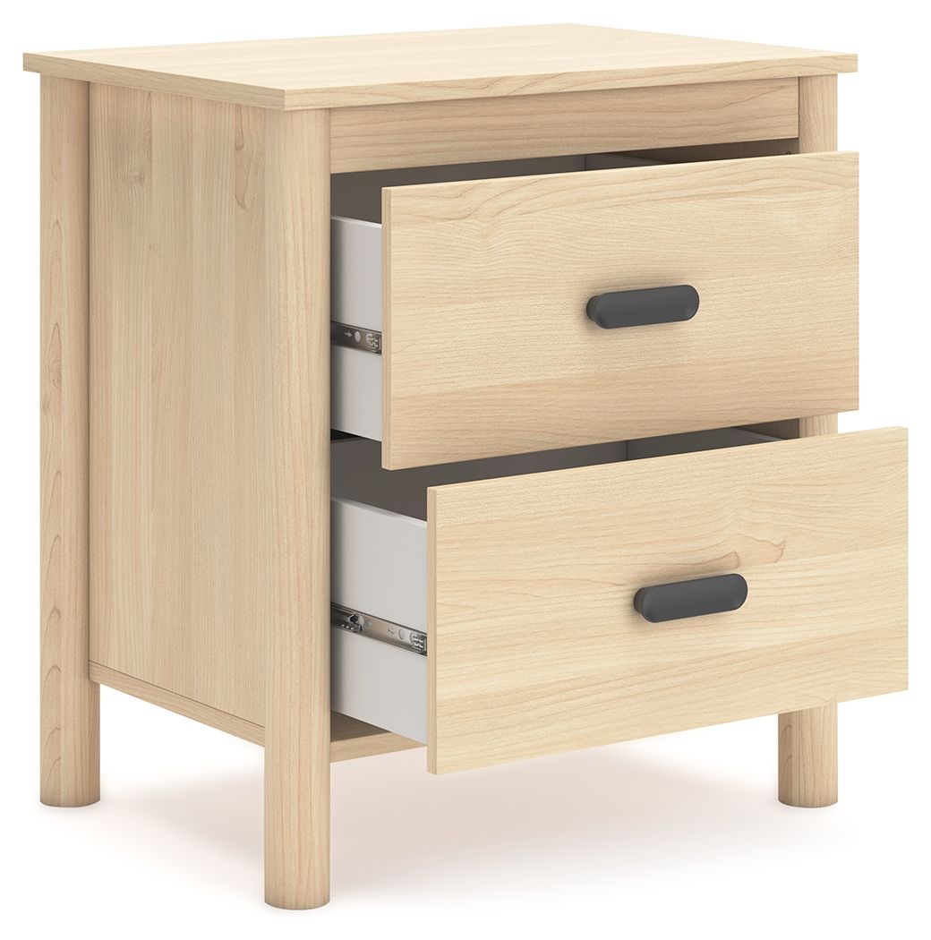 Signature Design by Ashley® Cabinella - Tan - Two Drawer Night Stand | Meri Furniture