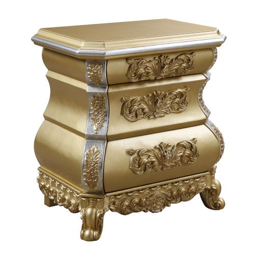 ACME Seville - Nightstand - Gold Finish | Meri Furniture