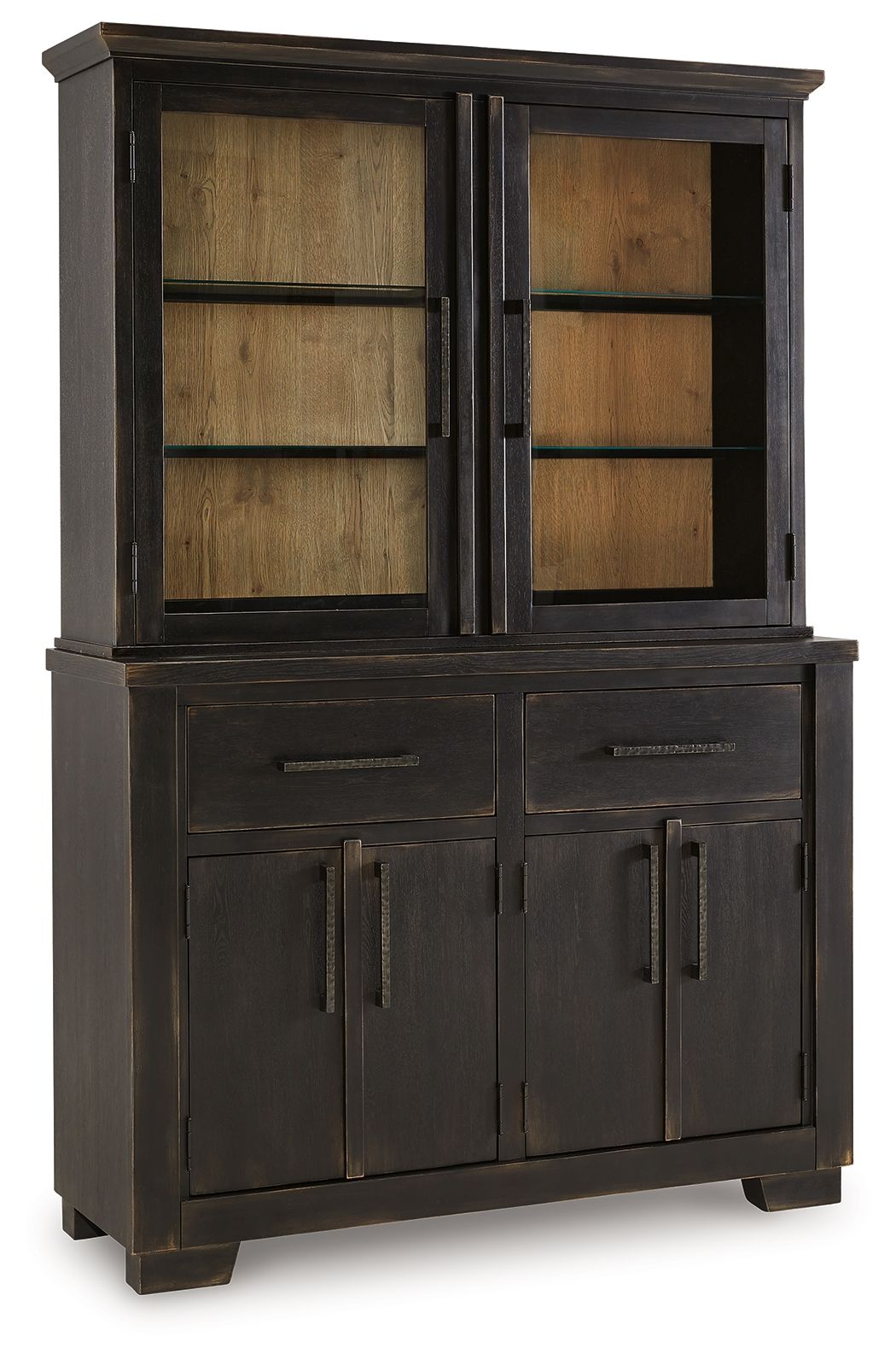Signature Design by Ashley® Galliden - Black / Brown - Dining Buffet And Hutch | Meri Furniture
