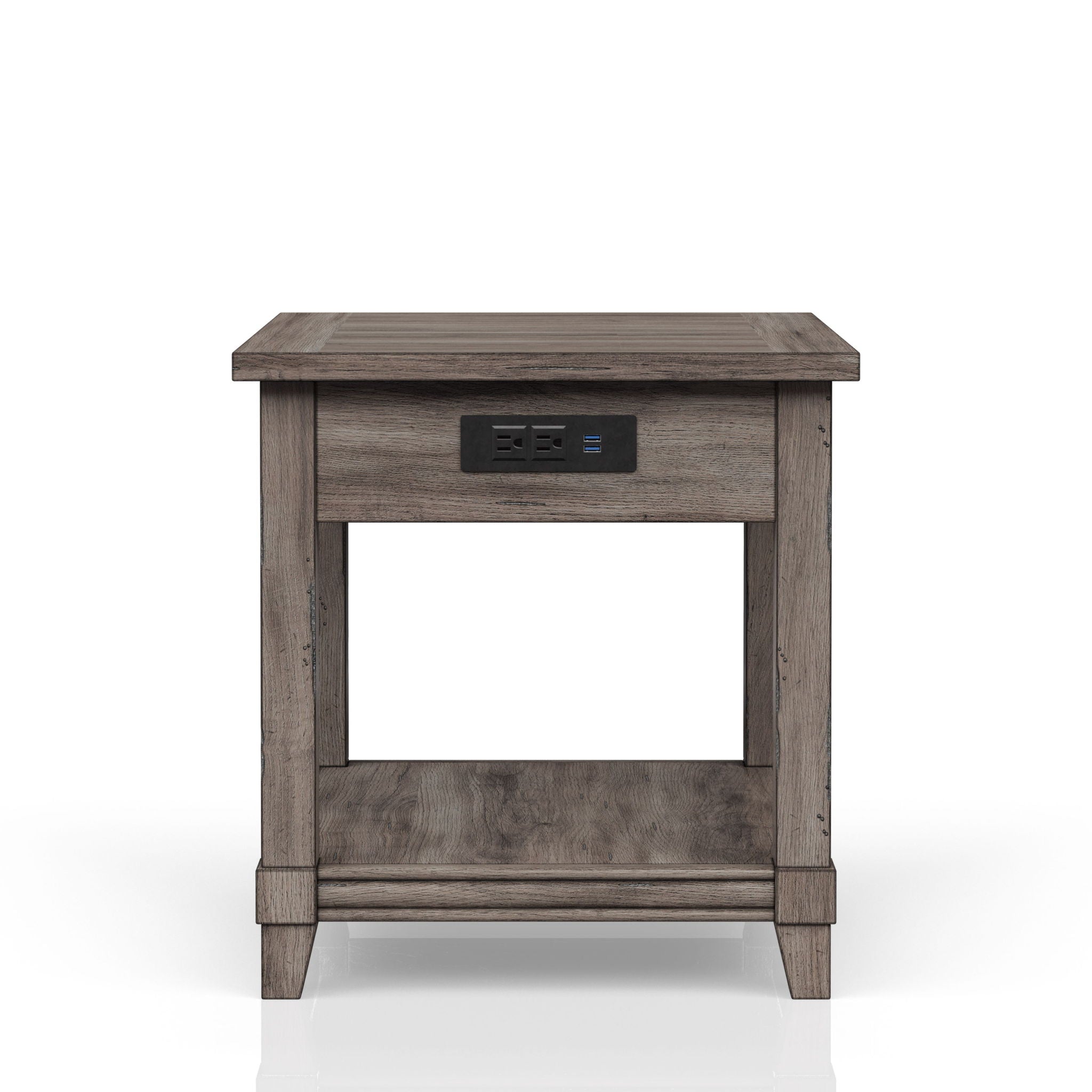 End Table With Storage Drawer Usn - Gray