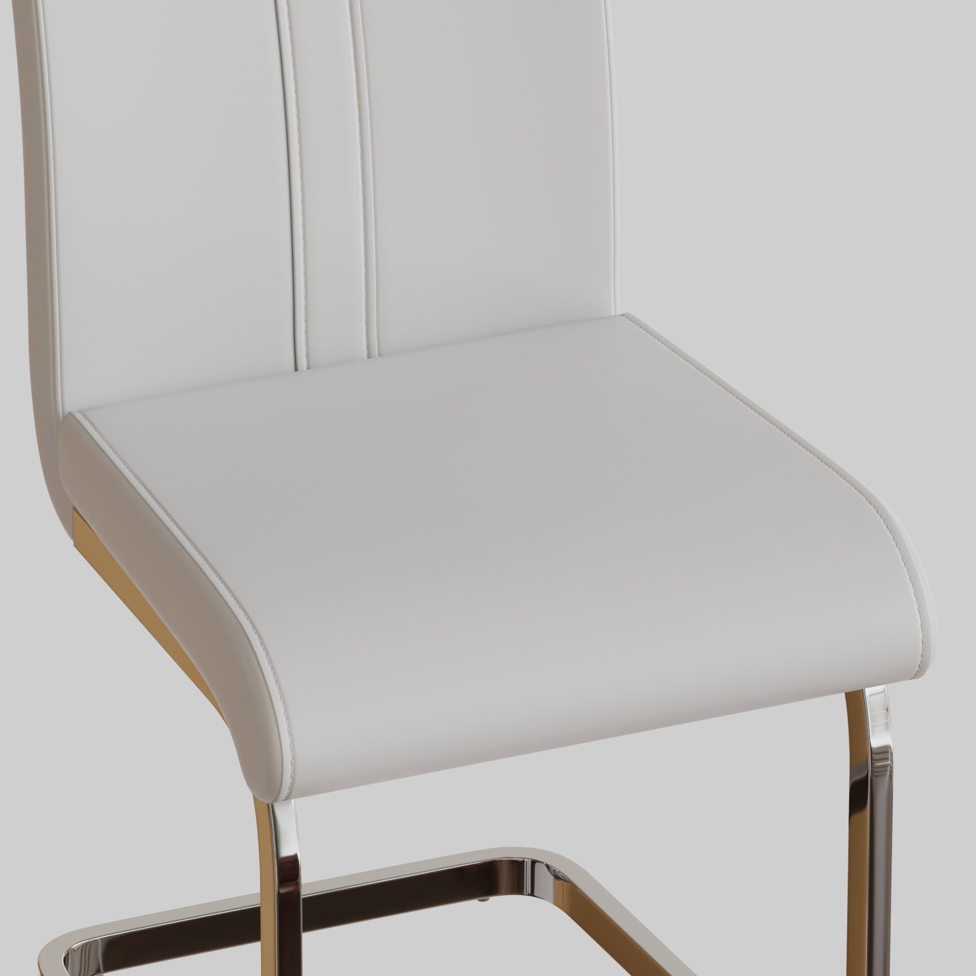 Modern Dining Chairs With Padded Seat, High Back