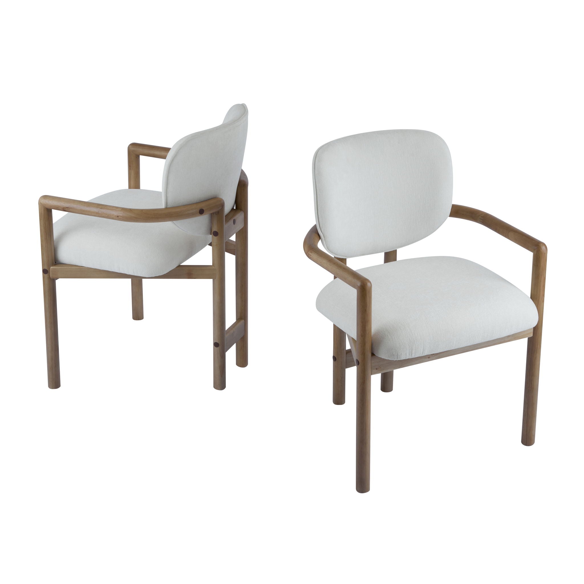 Upholstered Arm Dining Chairs (Set of 2)