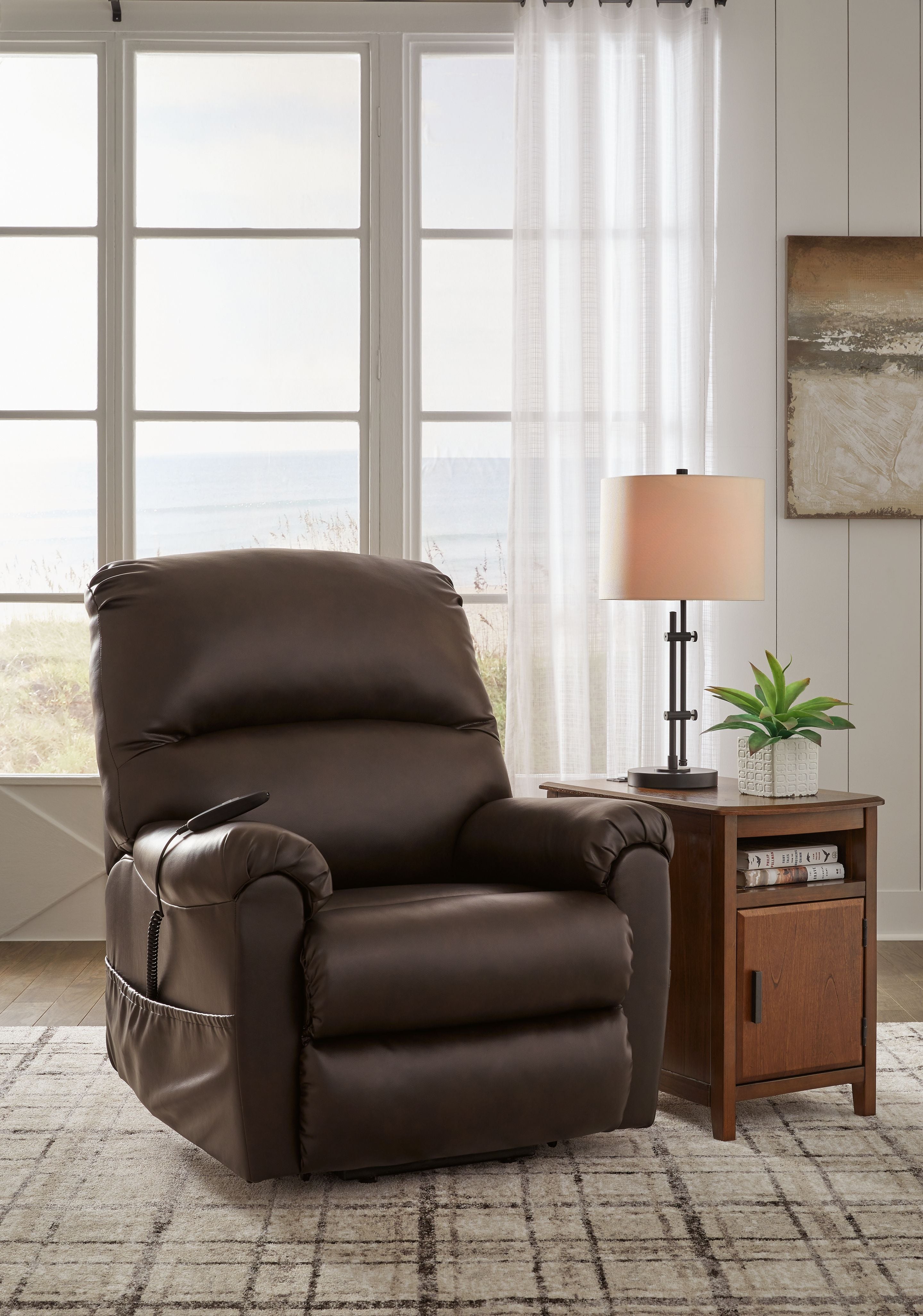 Signature Design by Ashley® Shadowboxer - Power Lift Recliner | Meri Furniture