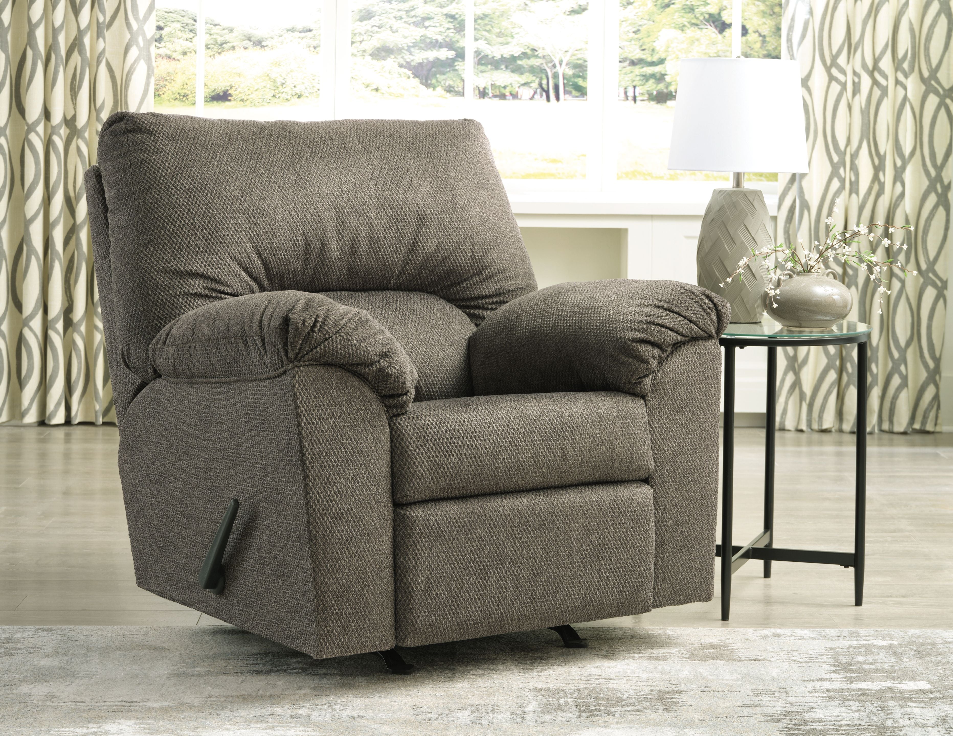 Signature Design by Ashley® Norlou - Flannel - Rocker Recliner | Meri Furniture