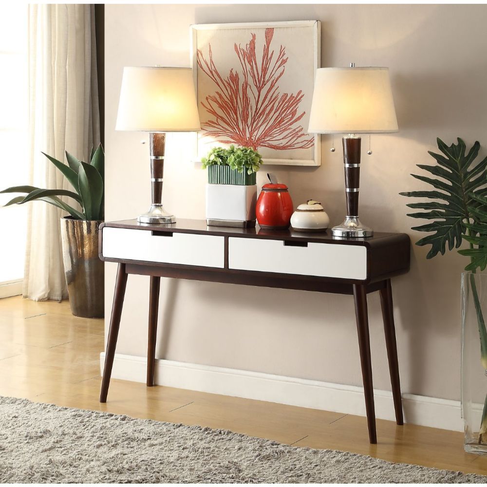Christa - Sofa Table - White & Espresso