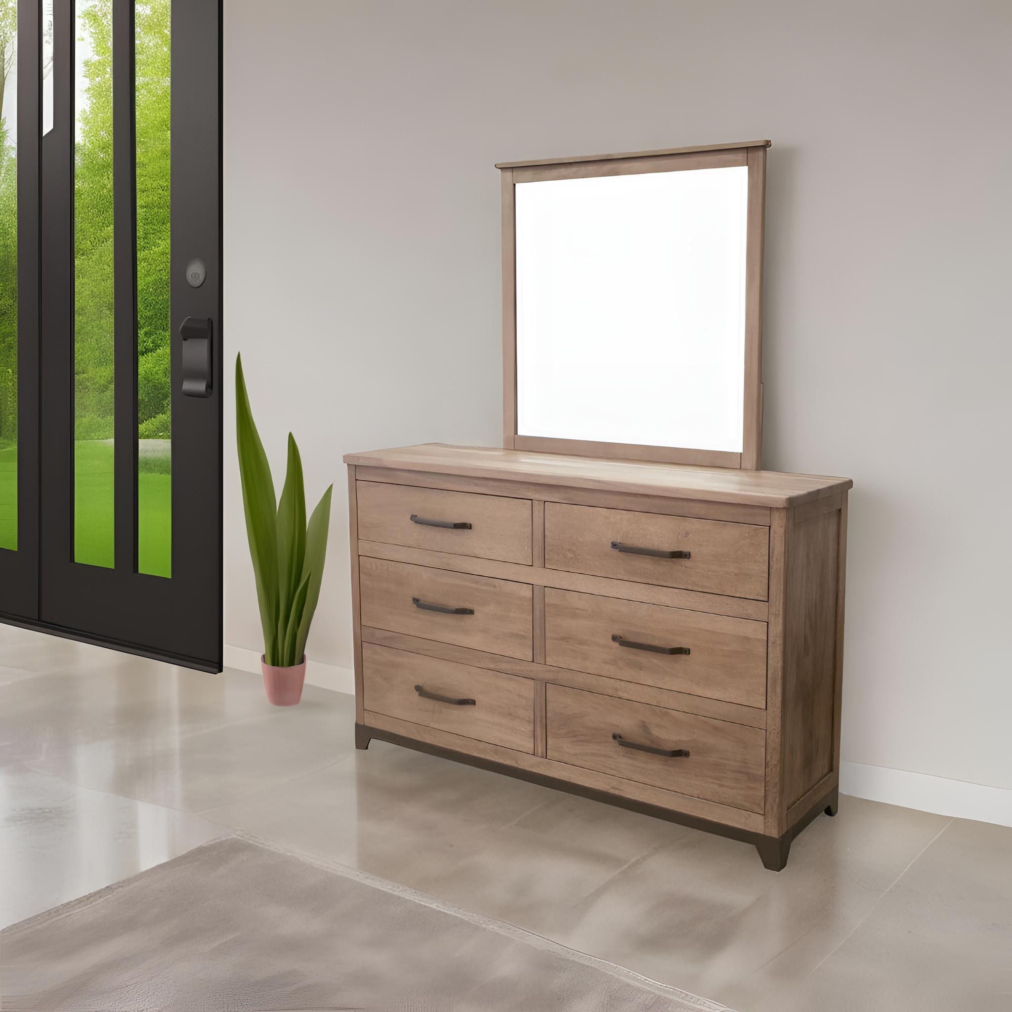 International Furniture Direct Natural Parota - Dresser - Brown Cappuccino | Meri Furniture
