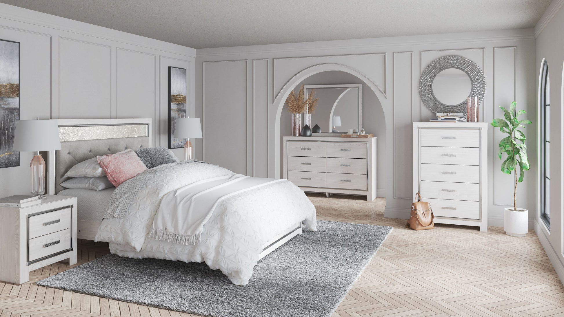 Signature Design by Ashley® Altyra - Panel Bed | Meri Furniture