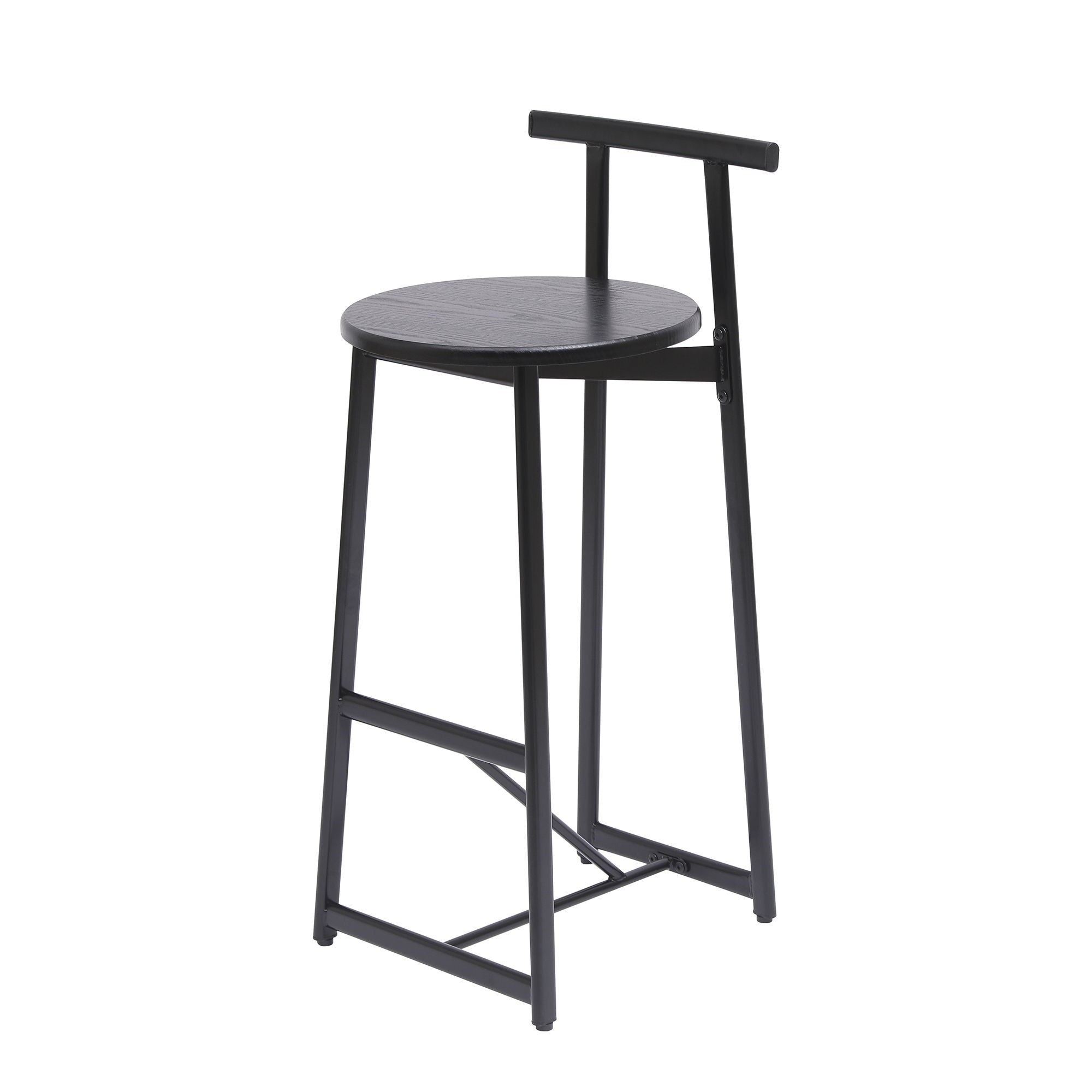 Modern Bar Stools With Backrest For Kitchen (Set of 3)