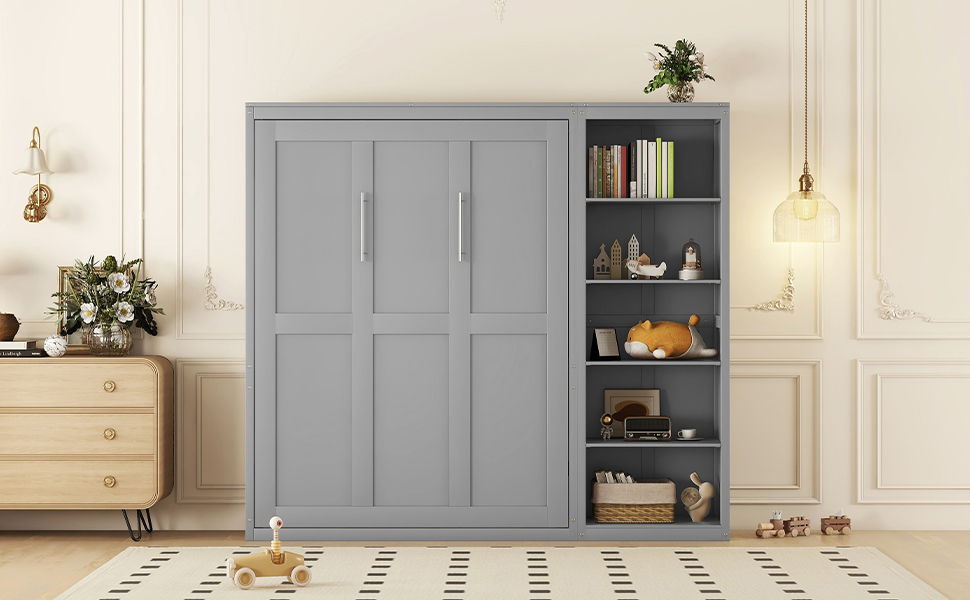 Multifunction Murphy Wall Bed With Shelves
