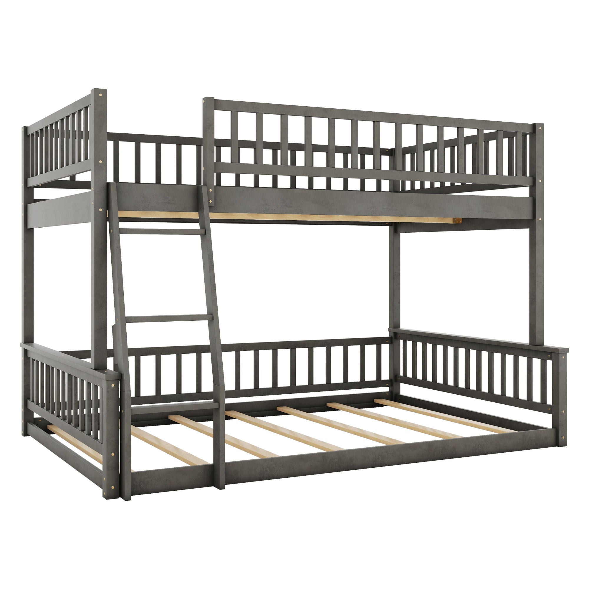 Bunk Bed With Ladder And Guardrails