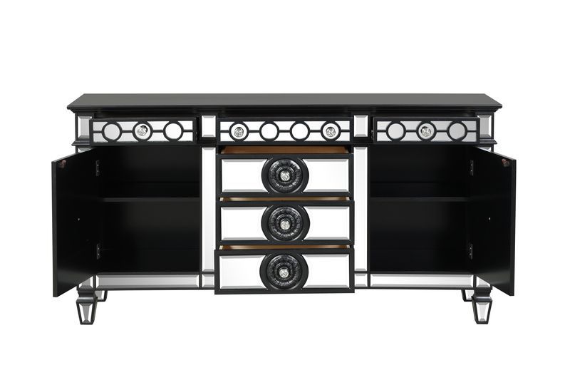 ACME Varian II - Server - Black & Sliver Finish | Meri Furniture